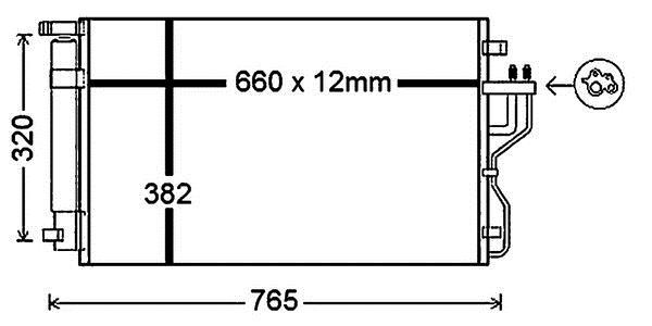 Condenseur, climatisation (Radiateur de climatisation) MAHLE Aftermarket ref. AC 770 000P