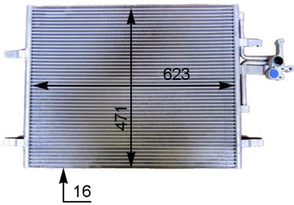 Condenseur, climatisation (Radiateur de climatisation) MAHLE Aftermarket ref. AC 775 000S