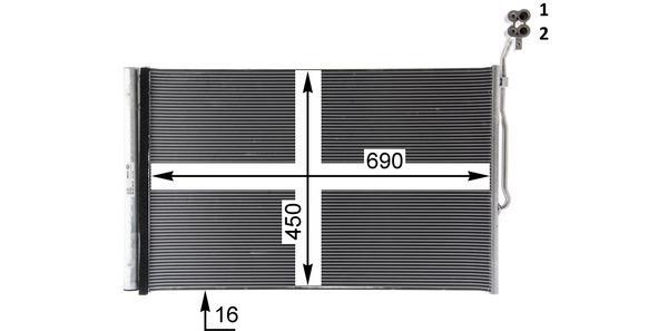 Condenseur, climatisation (Radiateur de climatisation) MAHLE Aftermarket ref. AC 777 000P