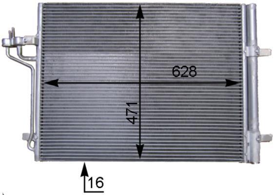Condenseur, climatisation (Radiateur de climatisation) MAHLE Aftermarket ref. AC 780 000S