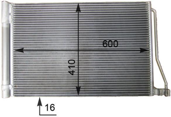 Condenseur, climatisation (Radiateur de climatisation) MAHLE Aftermarket ref. AC 781 000S