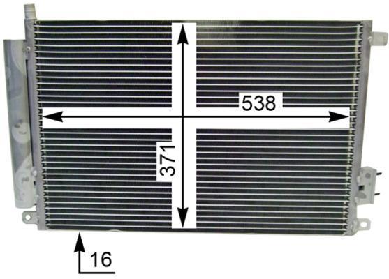 Condenseur, climatisation (Radiateur de climatisation) MAHLE Aftermarket ref. AC 787 000S