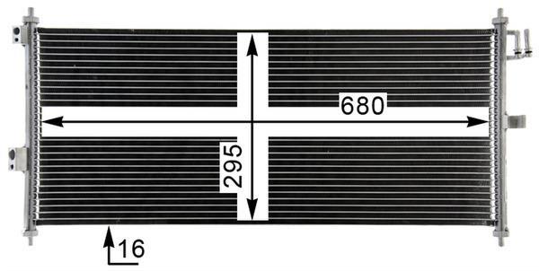 Condenseur, climatisation (Radiateur de climatisation) MAHLE Aftermarket ref. AC 788 000P