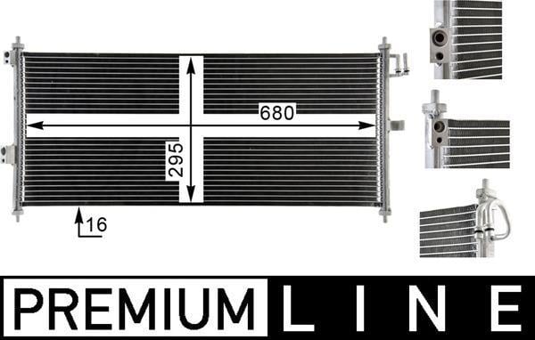 Condenseur, climatisation (Radiateur de climatisation) MAHLE Aftermarket ref. AC 788 000P