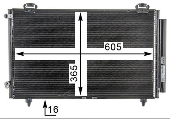 Condenseur, climatisation (Radiateur de climatisation) MAHLE Aftermarket ref. AC 789 000P