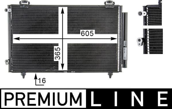 Condenseur, climatisation (Radiateur de climatisation) MAHLE Aftermarket ref. AC 789 000P