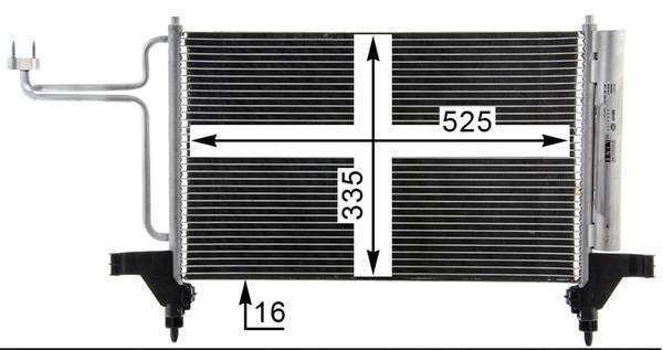 Condenseur, climatisation (Radiateur de climatisation) MAHLE Aftermarket ref. AC 790 000P