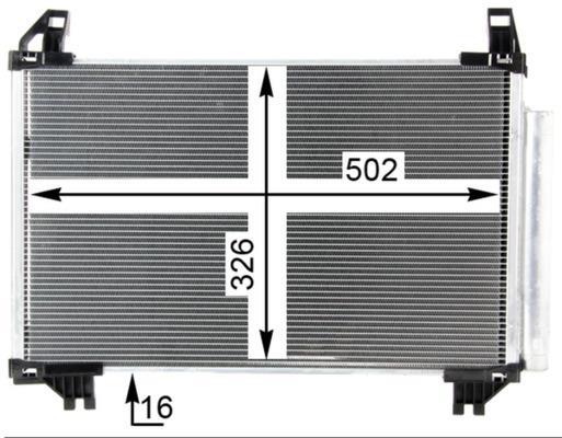Condenseur, climatisation (Radiateur de climatisation) MAHLE Aftermarket ref. AC 793 000P