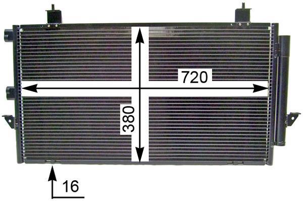 Condenseur, climatisation (Radiateur de climatisation) MAHLE Aftermarket ref. AC 796 000S