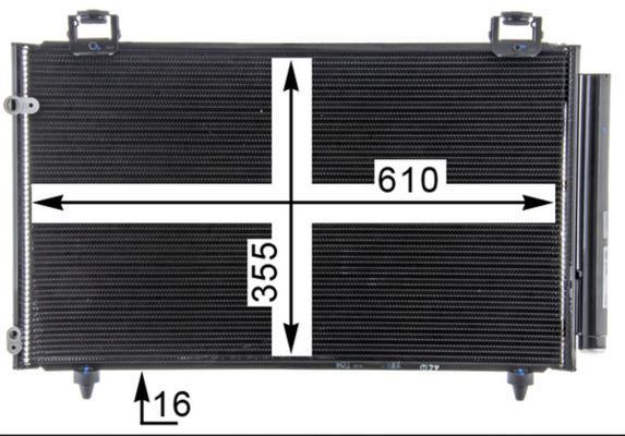 Condenseur, climatisation (Radiateur de climatisation) MAHLE Aftermarket ref. AC 797 000P