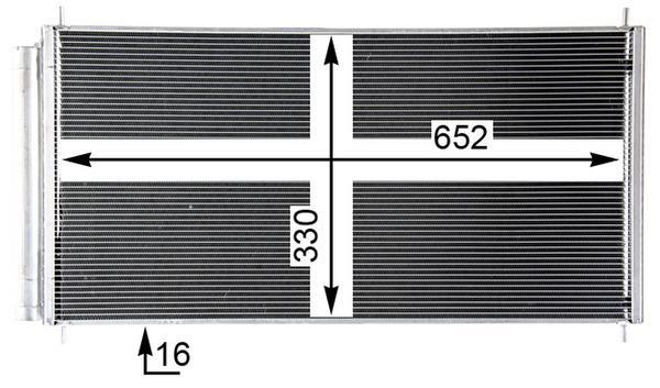 Condenseur, climatisation (Radiateur de climatisation) MAHLE Aftermarket ref. AC 799 000P