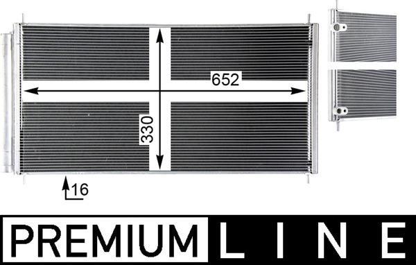 Condenseur, climatisation (Radiateur de climatisation) MAHLE Aftermarket ref. AC 799 000P