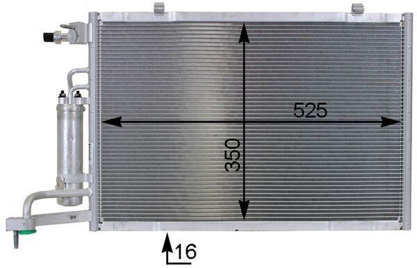 Condenseur, climatisation (Radiateur de climatisation) MAHLE Aftermarket ref. AC 7 000P