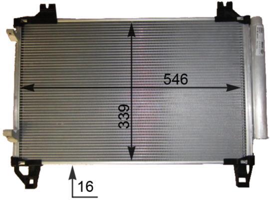 Condenseur, climatisation (Radiateur de climatisation) MAHLE Aftermarket AC 800 000P