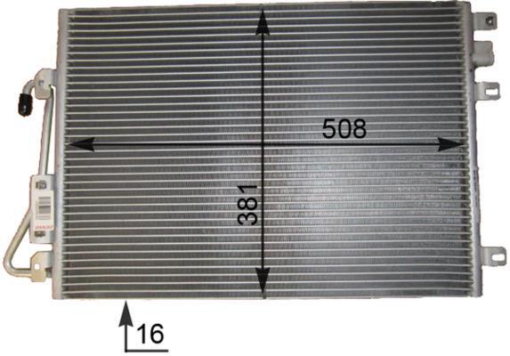 Condenseur, climatisation (Radiateur de climatisation) MAHLE Aftermarket ref. AC 802 000P