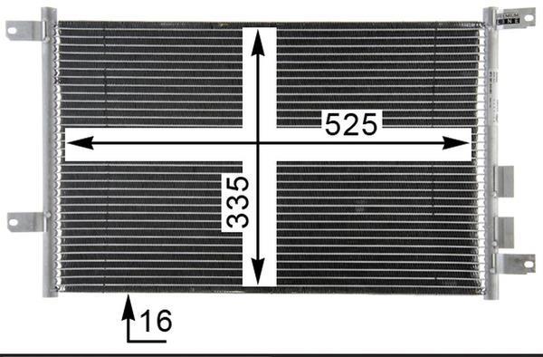 Condenseur, climatisation (Radiateur de climatisation) MAHLE Aftermarket ref. AC 804 000P