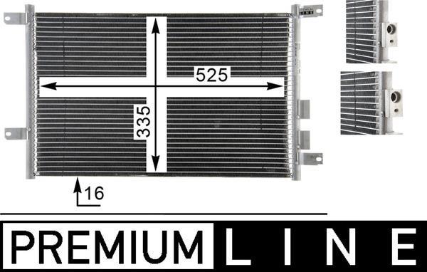 Condenseur, climatisation (Radiateur de climatisation) MAHLE Aftermarket ref. AC 804 000P