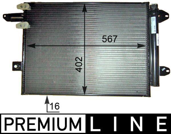 Condenseur, climatisation (Radiateur de climatisation) MAHLE Aftermarket ref. AC 805 000P