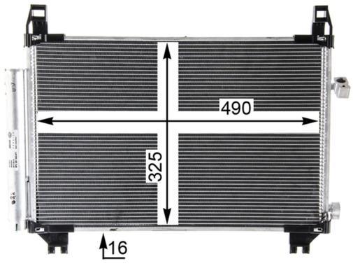Condenseur, climatisation (Radiateur de climatisation) MAHLE Aftermarket ref. AC 806 000P