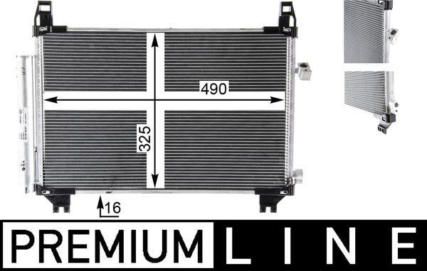 Condenseur, climatisation (Radiateur de climatisation) MAHLE Aftermarket ref. AC 806 000P