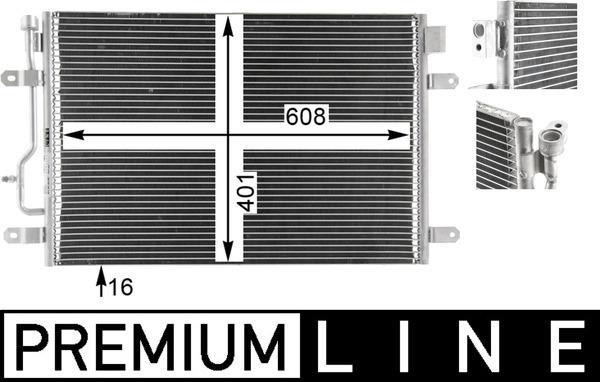 Condenseur, climatisation (Radiateur de climatisation) MAHLE Aftermarket ref. AC 807 000P