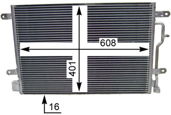 Condenseur, climatisation (Radiateur de climatisation) MAHLE Aftermarket ref. AC 807 000S