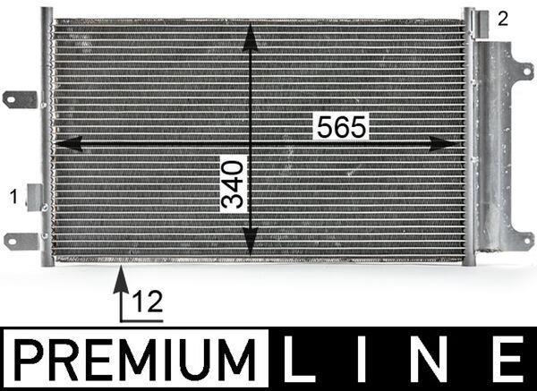 Condenseur, climatisation (Radiateur de climatisation) MAHLE Aftermarket ref. AC 808 000P