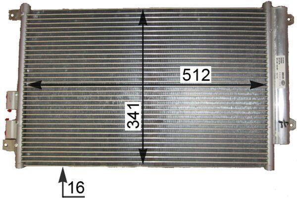 Condenseur, climatisation (Radiateur de climatisation) MAHLE Aftermarket ref. AC 809 000P