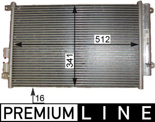 Condenseur, climatisation (Radiateur de climatisation) MAHLE Aftermarket ref. AC 809 000P