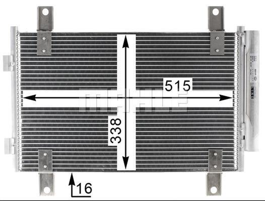 Condenseur, climatisation (Radiateur de climatisation) MAHLE Aftermarket ref. AC 810 000P