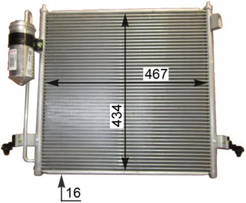 Condenseur, climatisation (Radiateur de climatisation) MAHLE Aftermarket ref. AC 815 000P