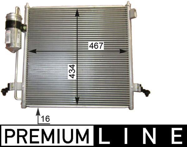 Condenseur, climatisation (Radiateur de climatisation) MAHLE Aftermarket ref. AC 815 000P