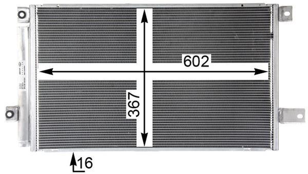 Condenseur, climatisation (Radiateur de climatisation) MAHLE Aftermarket ref. AC 819 000P