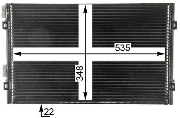 Condenseur, climatisation (Radiateur de climatisation) MAHLE Aftermarket ref. AC 820 000P