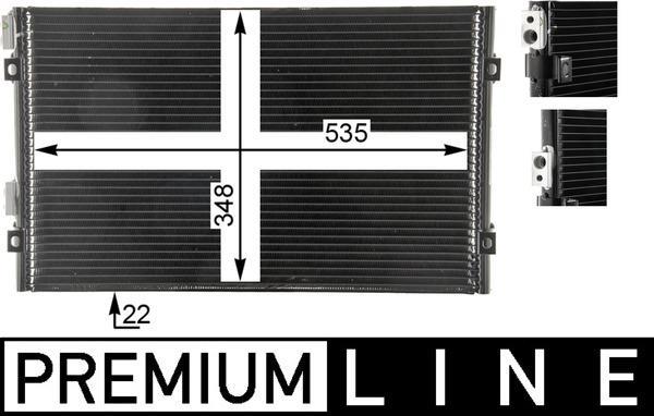 Condenseur, climatisation (Radiateur de climatisation) MAHLE Aftermarket ref. AC 820 000P