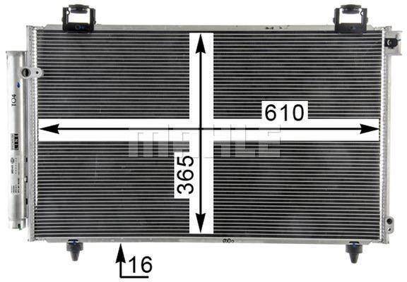 Condenseur, climatisation (Radiateur de climatisation) MAHLE Aftermarket ref. AC 821 000P