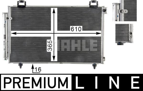 Condenseur, climatisation (Radiateur de climatisation) MAHLE Aftermarket ref. AC 821 000P