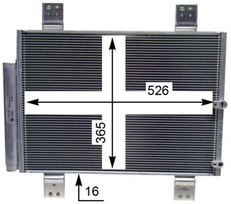 Condenseur, climatisation (Radiateur de climatisation) MAHLE Aftermarket ref. AC 824 000S