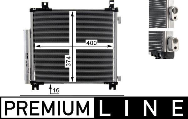 Condenseur, climatisation (Radiateur de climatisation) MAHLE Aftermarket ref. AC 825 000P