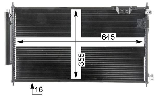 Condenseur, climatisation (Radiateur de climatisation) MAHLE Aftermarket ref. AC 826 000P