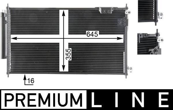 Condenseur, climatisation (Radiateur de climatisation) MAHLE Aftermarket ref. AC 826 000P