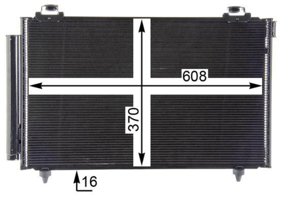 Condenseur, climatisation (Radiateur de climatisation) MAHLE Aftermarket ref. AC 827 000P