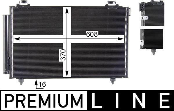 Condenseur, climatisation (Radiateur de climatisation) MAHLE Aftermarket ref. AC 827 000P