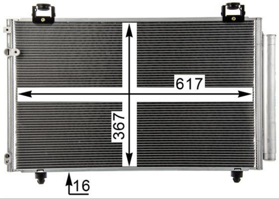 Condenseur, climatisation (Radiateur de climatisation) MAHLE Aftermarket ref. AC 831 000P