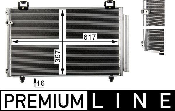 Condenseur, climatisation (Radiateur de climatisation) MAHLE Aftermarket ref. AC 831 000P