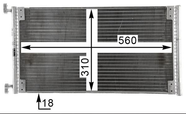 Condenseur, climatisation (Radiateur de climatisation) MAHLE Aftermarket ref. AC 832 000P