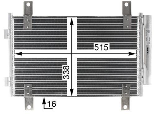 Condenseur, climatisation (Radiateur de climatisation) MAHLE Aftermarket ref. AC 833 000P