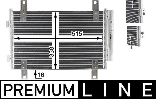 Condenseur, climatisation (Radiateur de climatisation) MAHLE Aftermarket ref. AC 833 000P