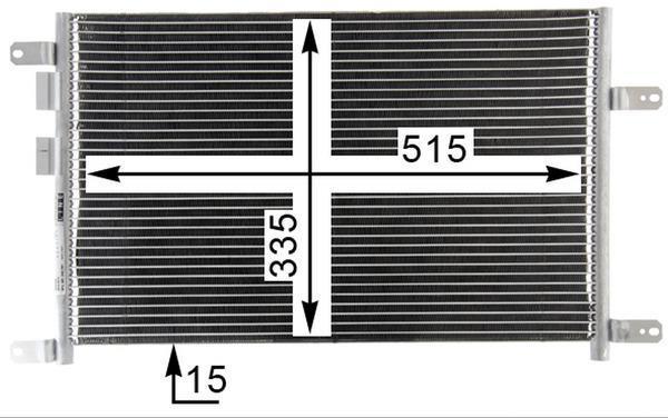 Condenseur, climatisation (Radiateur de climatisation) MAHLE Aftermarket ref. AC 834 000P