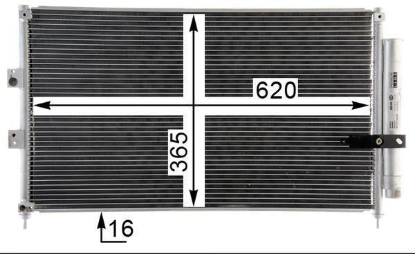 Condenseur, climatisation (Radiateur de climatisation) MAHLE Aftermarket ref. AC 835 000P
